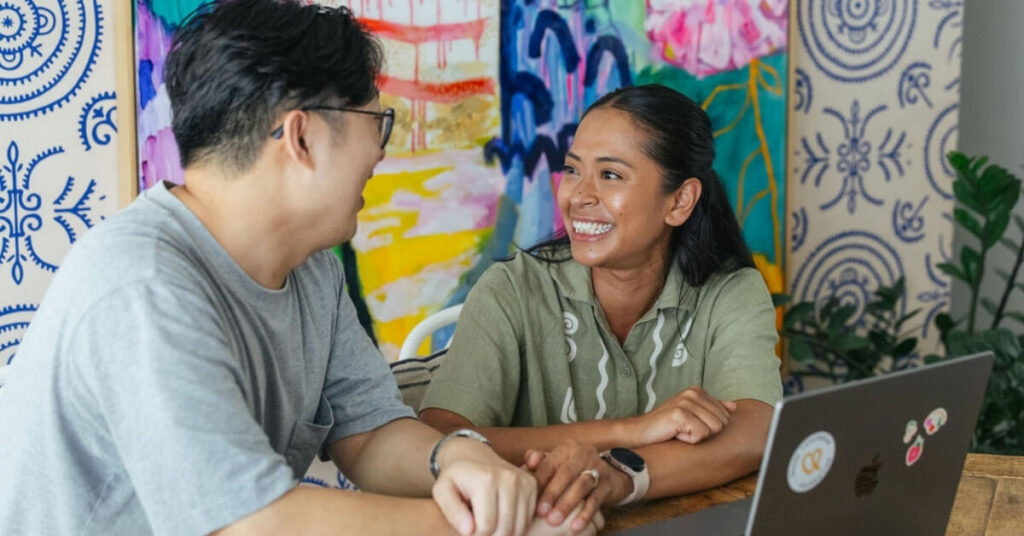 Couple looking at their finances